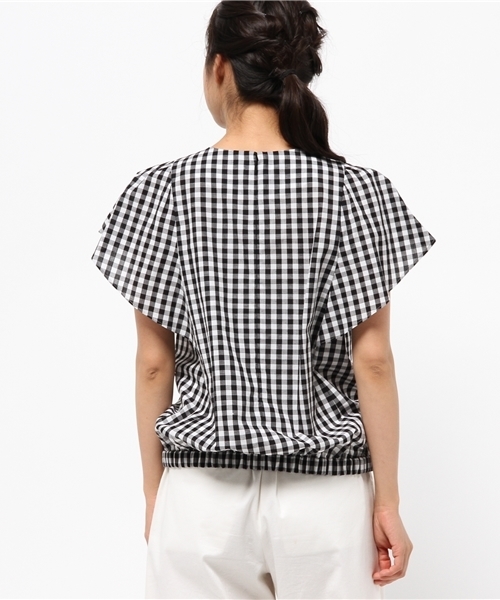 MACKINTOSH PHILOSOPHY(マッキントッシュ フィロソフィー)の「【ウォッシャブル】リネンシャンブレーギンガムブラウス(シャツ/ブラウス・レディース・ブルー/ブラック/カーキ・36/38)」の9枚目の写真