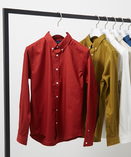 STUDIOUS（ステュディオス）の「エンブロイダリーカラーNEWオックスシャツ（シャツ/ブラウス・メンズ・グリーン/レッド/オフホワイト/ブルー/ベージュ/ネイビー/マスタード/オレンジ/サックスブルー・1/3/2）」の8枚目の写真