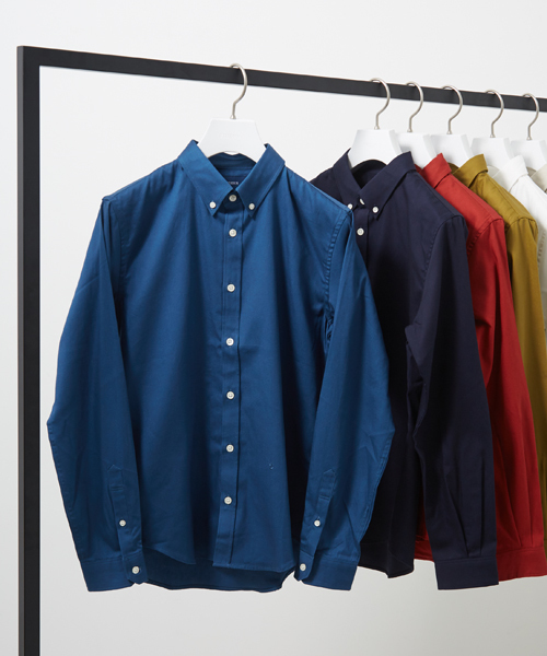 STUDIOUS（ステュディオス）の「エンブロイダリーカラーNEWオックスシャツ（シャツ/ブラウス・メンズ・グリーン/レッド/オフホワイト/ブルー/ベージュ/ネイビー/マスタード/オレンジ/サックスブルー・1/3/2）」の6枚目の写真