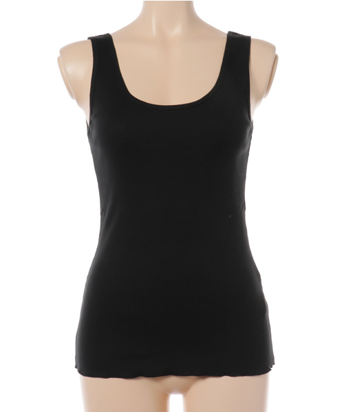 MOUSSY（マウジー）の「RIB TANK TOP（タンクトップ・レディース・ブラック/ホワイト/トップグレー/ベージュ・FREE）」の3枚目の写真