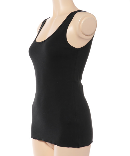 MOUSSY（マウジー）の「RIB TANK TOP（タンクトップ・レディース・ブラック/ホワイト/トップグレー/ベージュ・FREE）」の7枚目の写真