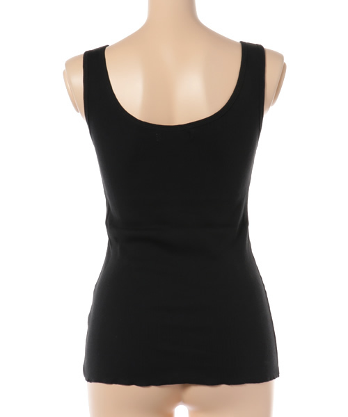 MOUSSY（マウジー）の「RIB TANK TOP（タンクトップ・レディース・ブラック/ホワイト/トップグレー/ベージュ・FREE）」の8枚目の写真