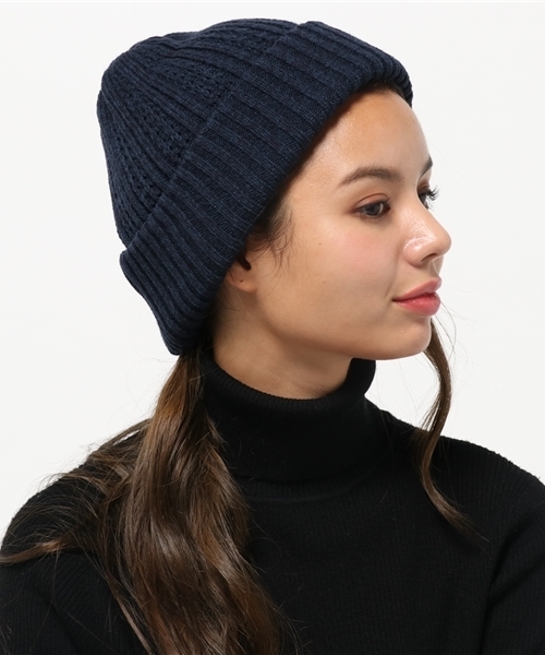 cepo（セポ）の「ヒキソロエニットボウ（ニットキャップ/ビーニー・レディース・ネイビー/ベージュ/グレー・FREE）」の3枚目の写真