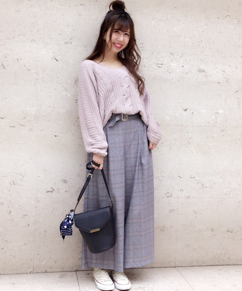 archives（アルシーヴ）の「モールヤーンケーブルニットプルオーバー（ニット/セーター・レディース・サックスブルー/オフホワイト/ピンク/ピンクベージュ・MEDIUM）」の15枚目の写真