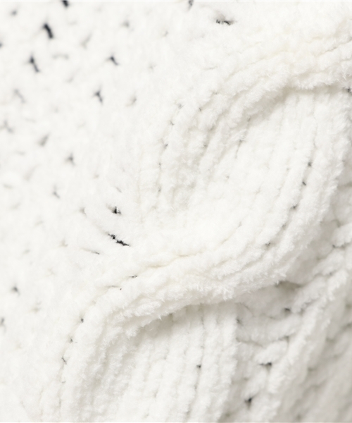 archives（アルシーヴ）の「モールヤーンケーブルニットプルオーバー（ニット/セーター・レディース・サックスブルー/オフホワイト/ピンク/ピンクベージュ・MEDIUM）」の14枚目の写真