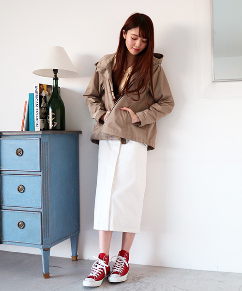 N.（N. Natural Beauty Basic）（エヌエヌナチュラルビューティーベーシック）の「マウンテンパーカー（ブルゾン・レディース・ベージュ/ネイビー/ホワイト・MEDIUM）」の13枚目の写真