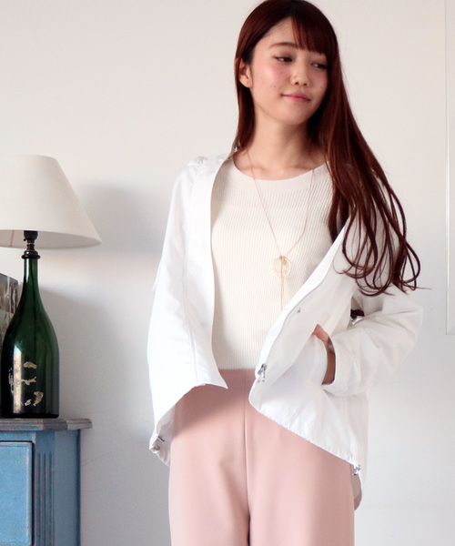 N.（N. Natural Beauty Basic）（エヌエヌナチュラルビューティーベーシック）の「マウンテンパーカー（ブルゾン・レディース・ベージュ/ネイビー/ホワイト・MEDIUM）」の18枚目の写真