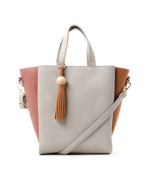 SESTO（セスト）の「タッセル付き2WAYショルダーバッグ（ショルダーバッグ・レディース・アイボリー/ブラック/ライトグレー・FREE）」の14枚目の写真