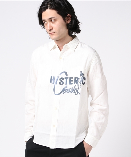 HYSTERIC GLAMOUR（ヒステリックグラマー）の「CLASSICS pt 長袖ワークSH（シャツ/ブラウス・メンズ・インディゴブルー/ネイビー/ホワイト・LARGE/SMALL/MEDIUM）」の7枚目の写真