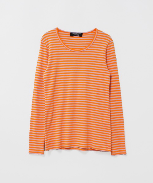 RNA(アールエヌエー)の「L5553-2 フライスボーダーロンT(Tシャツ/カットソー・レディース・エンジ/ピンク/パープル/グリーン/ブルー/オレンジ系その他7/ダークオレンジ/ターコイズブルー/オレンジ/ブラック×レッド/イエロー系その他/パープル系その他/グリーン系その他/オレンジ系その他/ホワイト×ブラック/ホワイト×ブルー/ミント/ブラック×グリーン/グリーン×ピンク/ブラック×イエロー/ブルー系その他/ライトブルー/ベビーピンク・MEDIUM)」の1枚目の写真