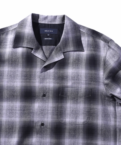 SHIPS JET BLUE（シップスジェットブルー）の「SHIPS JET BLUE: キャンプカラー オンブレチェックシャツ（シャツ/ブラウス・メンズ・グレー/マスタード/ピンク・MEDIUM/SMALL/LARGE）」の15枚目の写真