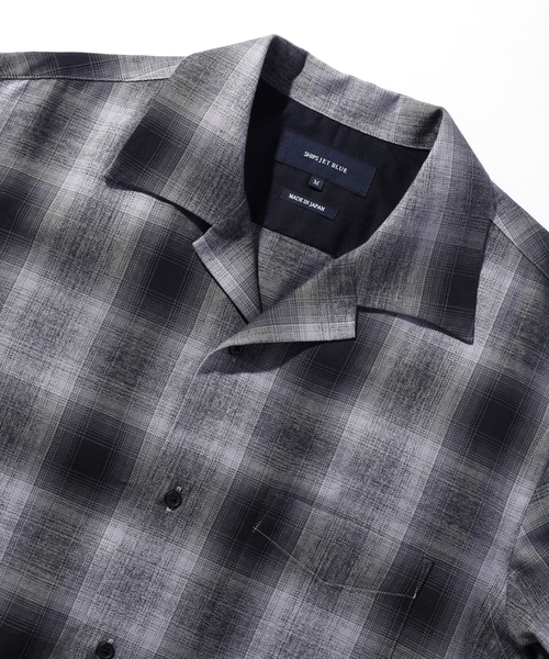 SHIPS JET BLUE（シップスジェットブルー）の「SHIPS JET BLUE: キャンプカラー オンブレチェックシャツ（シャツ/ブラウス・メンズ・グレー/マスタード/ピンク・MEDIUM/SMALL/LARGE）」の14枚目の写真