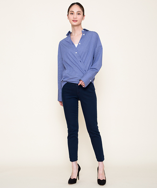 MARIEBELLE JEAN(マリベルジーン)の「MARIEBELLE JEAN ビック2WAYシャツ 33173802(シャツ/ブラウス・レディース・ブルー/ネイビー/ホワイト・S/XS)」の13枚目の写真