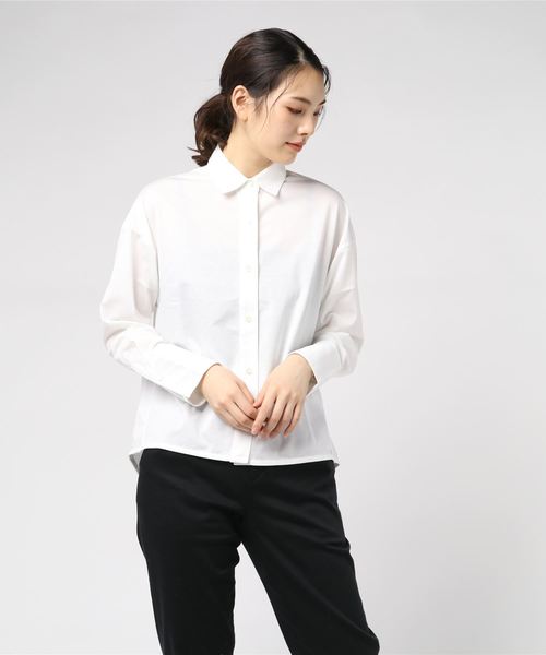 MARIEBELLE JEAN(マリベルジーン)の「MARIEBELLE JEAN ビック2WAYシャツ 33173802(シャツ/ブラウス・レディース・ブルー/ネイビー/ホワイト・S/XS)」の2枚目の写真