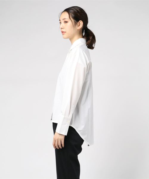 MARIEBELLE JEAN(マリベルジーン)の「MARIEBELLE JEAN ビック2WAYシャツ 33173802(シャツ/ブラウス・レディース・ブルー/ネイビー/ホワイト・S/XS)」の16枚目の写真