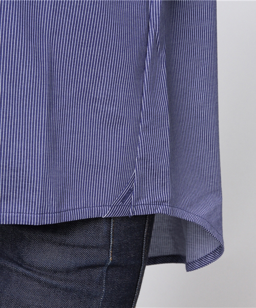 MARIEBELLE JEAN(マリベルジーン)の「MARIEBELLE JEAN ビック2WAYシャツ 33173802(シャツ/ブラウス・レディース・ブルー/ネイビー/ホワイト・S/XS)」の7枚目の写真