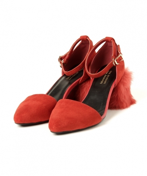 laboratory work（ラボラトリーワーク）の「ファーヒールストラップ付きパンプス（パンプス・レディース・ライトオリーブ/バーガンディー/ブラック・MEDIUM/LARGE）」の12枚目の写真