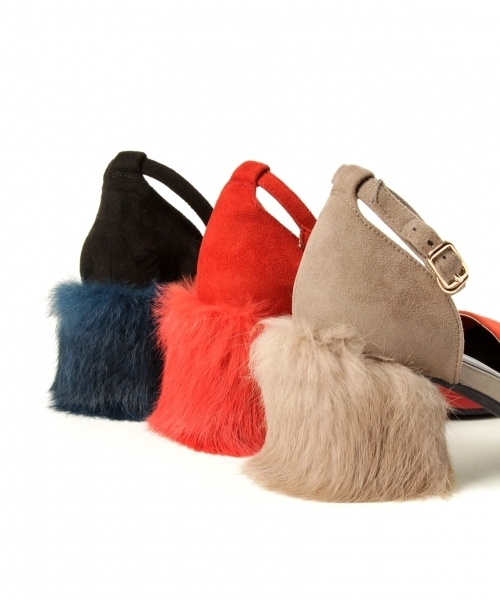 laboratory work（ラボラトリーワーク）の「ファーヒールストラップ付きパンプス（パンプス・レディース・ライトオリーブ/バーガンディー/ブラック・MEDIUM/LARGE）」の13枚目の写真