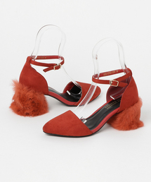 laboratory work | ファーヒールストラップ付きパンプス(パンプス)