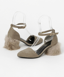 laboratory work | ファーヒールストラップ付きパンプス(パンプス)