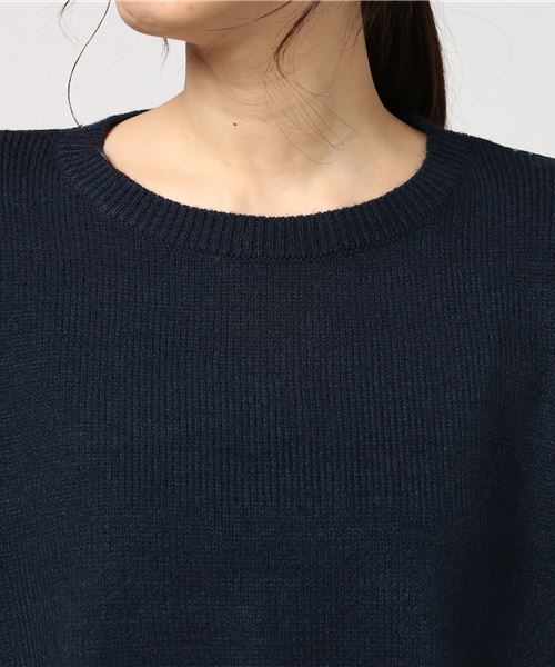 earth music&ecology（アースミュージックアンドエコロジー）の「・袖ケーブルニットプルオーバー（ニット/セーター・レディース・アイボリー/ライトグレー/スモークピンク/ネイビー・FREE）」の7枚目の写真