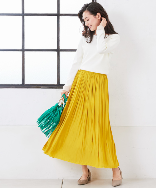 RIVE DROITE（リヴドロワ）の「ギャザースカート（スカート・レディース・ネイビー/イエロー/エメラルド・0）」の10枚目の写真