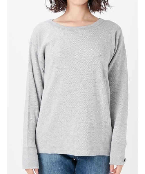 Ungrid（アングリッド）の「ハニカムロングスリーブTee（Tシャツ/カットソー・レディース・オフホワイト/グレー/ブラック/モカ・FREE）」の6枚目の写真