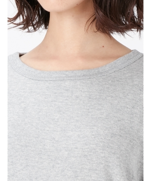 Ungrid（アングリッド）の「ハニカムロングスリーブTee（Tシャツ/カットソー・レディース・オフホワイト/グレー/ブラック/モカ・FREE）」の8枚目の写真