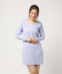 前後で着られて羽織ものとしても！便利な3Way☆パールボタンDesignニットワンピース/レディース[E1764]神戸レタス