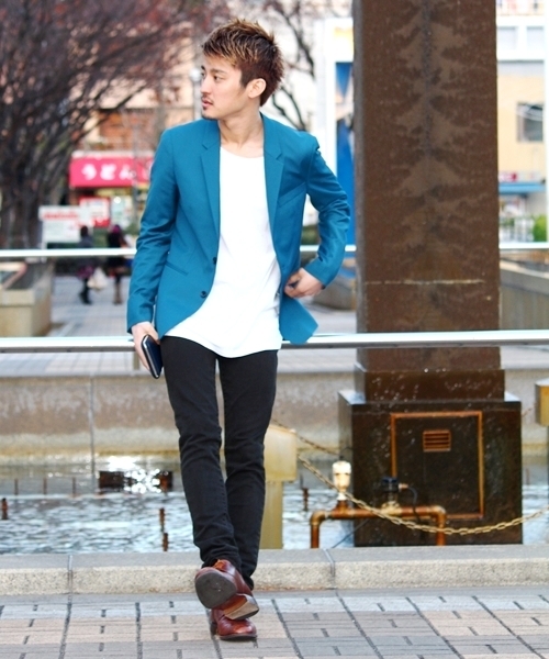 WEGO(ウィゴー)の「ノッチド2Bテーラードジャケット(テーラードジャケット・メンズ・ブラック/ライトグレー/ターコイズブルー・SMALL/MEDIUM/LARGE)」の13枚目の写真