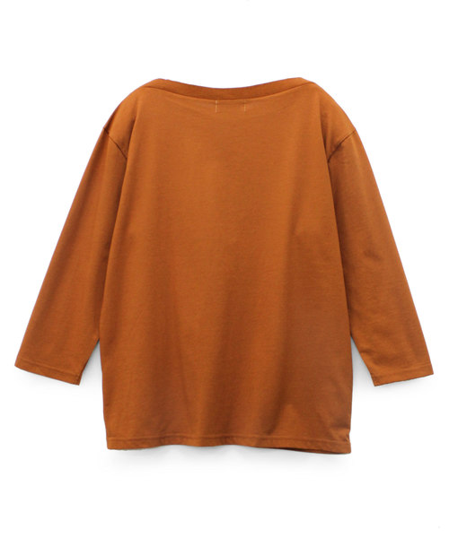 RNA-N（アールエヌエーエヌ）の「M0869 プレーティングボートネックTシャツ（Tシャツ/カットソー・レディース・ライトグレー/ブラック/ライトブラウン/スモークピンク・MEDIUM）」の5枚目の写真