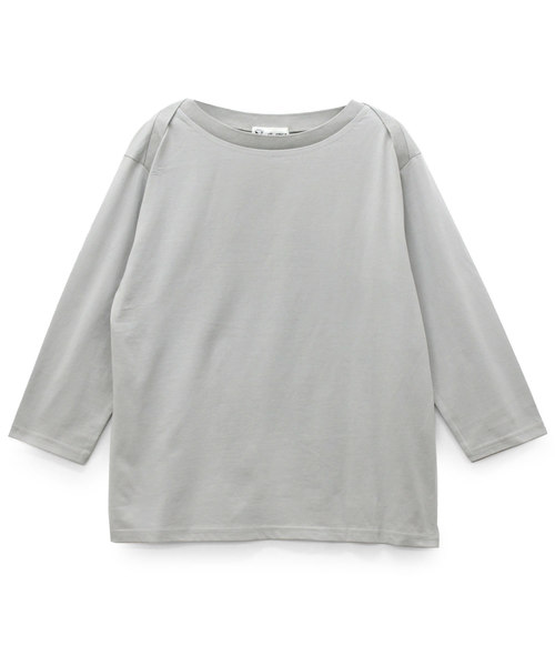 RNA-N（アールエヌエーエヌ）の「M0869 プレーティングボートネックTシャツ（Tシャツ/カットソー・レディース・ライトグレー/ブラック/ライトブラウン/スモークピンク・MEDIUM）」の18枚目の写真