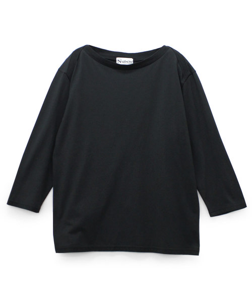 RNA-N（アールエヌエーエヌ）の「M0869 プレーティングボートネックTシャツ（Tシャツ/カットソー・レディース・ライトグレー/ブラック/ライトブラウン/スモークピンク・MEDIUM）」の6枚目の写真