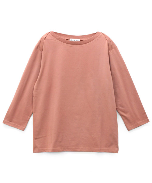 RNA-N（アールエヌエーエヌ）の「M0869 プレーティングボートネックTシャツ（Tシャツ/カットソー・レディース・ライトグレー/ブラック/ライトブラウン/スモークピンク・MEDIUM）」の7枚目の写真