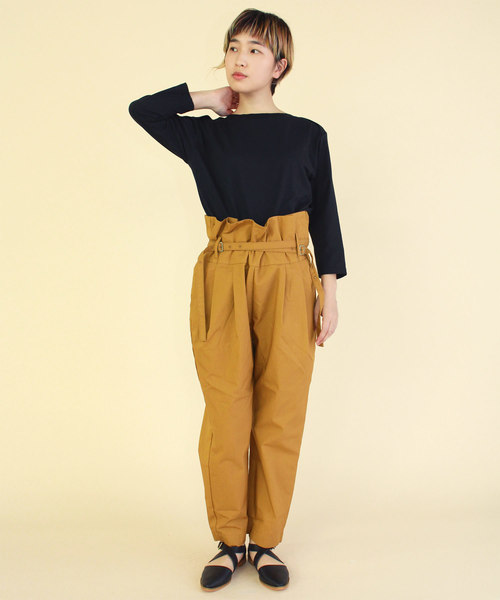 RNA-N（アールエヌエーエヌ）の「M0869 プレーティングボートネックTシャツ（Tシャツ/カットソー・レディース・ライトグレー/ブラック/ライトブラウン/スモークピンク・MEDIUM）」の10枚目の写真