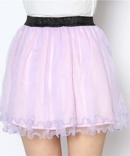 one after another NICE CLAUP(ワンアフターアナザーナイスクラップ)の「フワフワチュールスカート(スカート・レディース・クリーム/パープル/ブラック・FREE)」の6枚目の写真