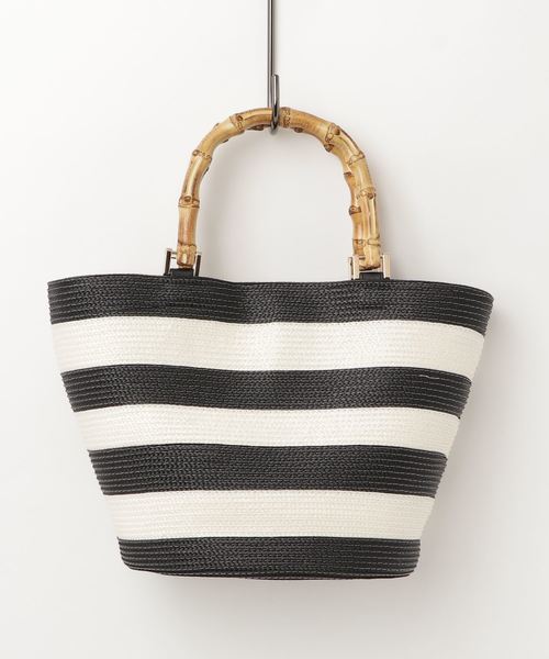 un dix cors（アンディコール）の「バンブーハンドルカゴBAG（かごバッグ・レディース・その他19/グレー・ﾌﾘ-）」の7枚目の写真