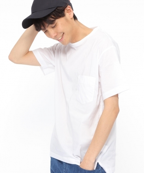 LAKOLE(ラコレ)の「ポプリンプルオーバーTシャツ / LAKOLE(Tシャツ/カットソー・メンズ・ホワイト/ブラック/ネイビー・LARGE/MEDIUM)」の2枚目の写真