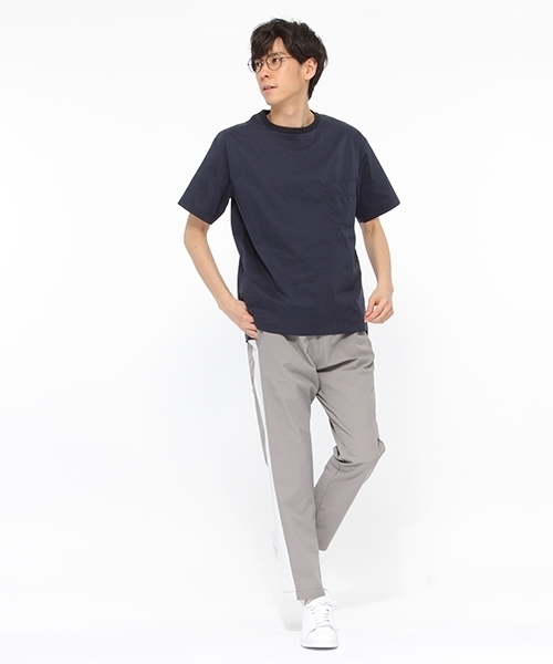 LAKOLE(ラコレ)の「ポプリンプルオーバーTシャツ / LAKOLE(Tシャツ/カットソー・メンズ・ホワイト/ブラック/ネイビー・LARGE/MEDIUM)」の6枚目の写真