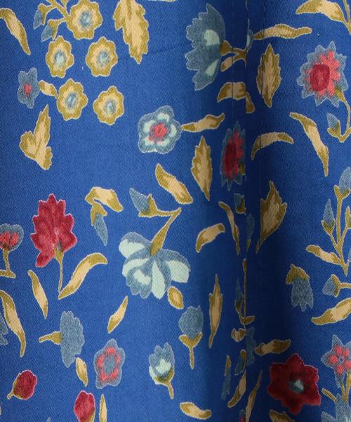 coen（コーエン）の「コットンサテン小花柄ブラウス(フラワープリントブラウス)（シャツ/ブラウス・レディース・ネイビー/レッド・FREE）」の8枚目の写真