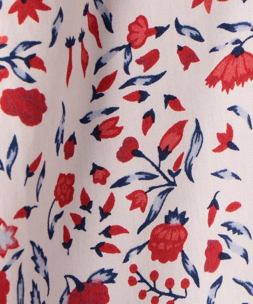 coen（コーエン）の「コットンサテン小花柄ブラウス(フラワープリントブラウス)（シャツ/ブラウス・レディース・ネイビー/レッド・FREE）」の3枚目の写真