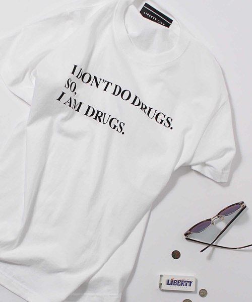 LIBERTY CITY（リバティシティ）の「【LIBERTY CITY/リバティーシティ】 [DRUGS] Tシャツ（Tシャツ/カットソー・メンズ・ホワイト/ブラック/グレー・LARGE/SMALL/MEDIUM）」の2枚目の写真