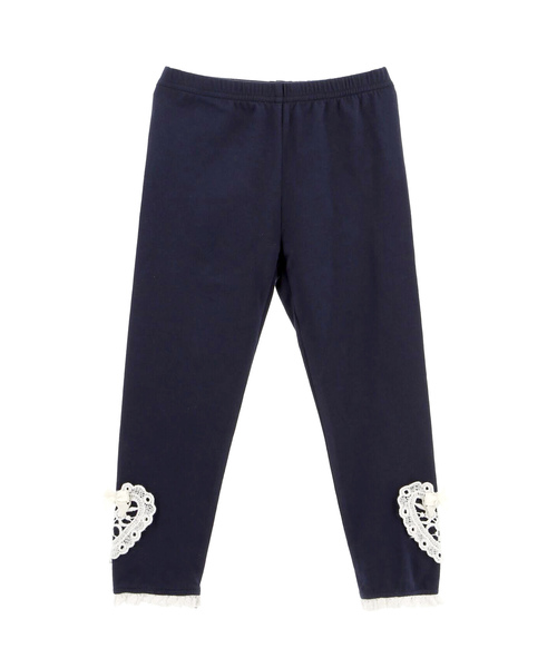 Catherine Cottage（キャサリンコテージ）の「レースモチーフレギンス（レギンス/スパッツ・キッズ・ピンク/ライラック/ブラック/ネイビー/グレー/サックスブルー・100/110/120/130/140/90）」の3枚目の写真