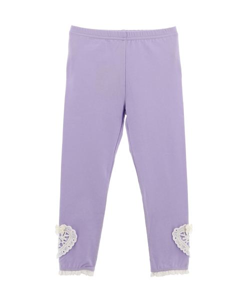 Catherine Cottage（キャサリンコテージ）の「レースモチーフレギンス（レギンス/スパッツ・キッズ・ピンク/ライラック/ブラック/ネイビー/グレー/サックスブルー・100/110/120/130/140/90）」の5枚目の写真