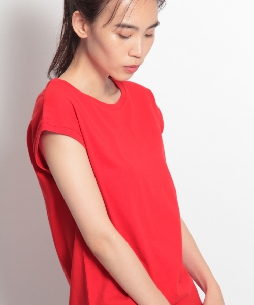 niko and...（ニコアンド）の「USAコットンフレンチ袖UVプルオーバー（Tシャツ/カットソー・レディース・ダークブラウン/レッド/マスタード/アイボリー/ベージュ/ブラック・MEDIUM/LARGE）」の6枚目の写真