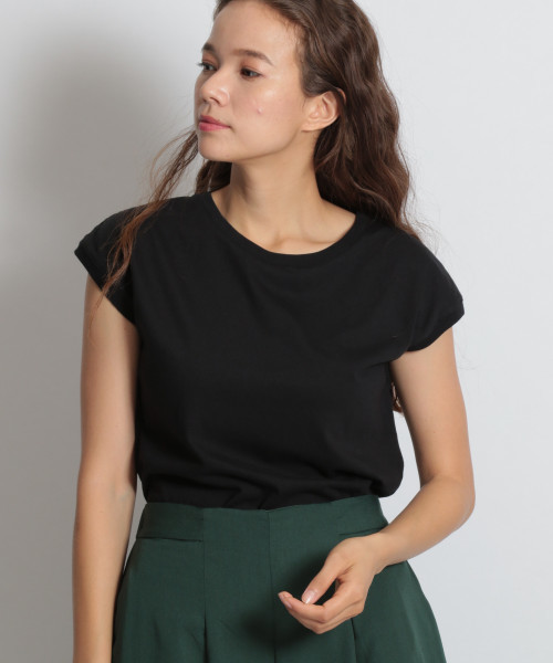 niko and...（ニコアンド）の「USAコットンフレンチ袖UVプルオーバー（Tシャツ/カットソー・レディース・ダークブラウン/レッド/マスタード/アイボリー/ベージュ/ブラック・MEDIUM/LARGE）」の2枚目の写真