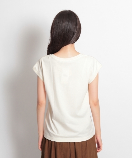 niko and...（ニコアンド）の「USAコットンフレンチ袖UVプルオーバー（Tシャツ/カットソー・レディース・ダークブラウン/レッド/マスタード/アイボリー/ベージュ/ブラック・MEDIUM/LARGE）」の15枚目の写真