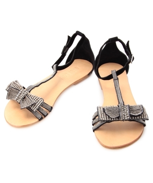 DRESSTERIOR（ドレステリア）の「◆BIBI LOU ボウサンダル（サンダル・レディース・ベージュ/ブラック・24.5/22.5/23.5/23cm/24）」の2枚目の写真