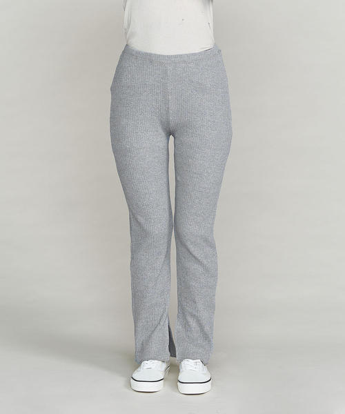 BEAUTY&YOUTH UNITED ARROWS（ビューティーアンドユースユナイテッドアローズ）の「BY コットンリブスリットパンツ о（その他パンツ・レディース・オフホワイト/グレー/ブラック・FREE）」の9枚目の写真