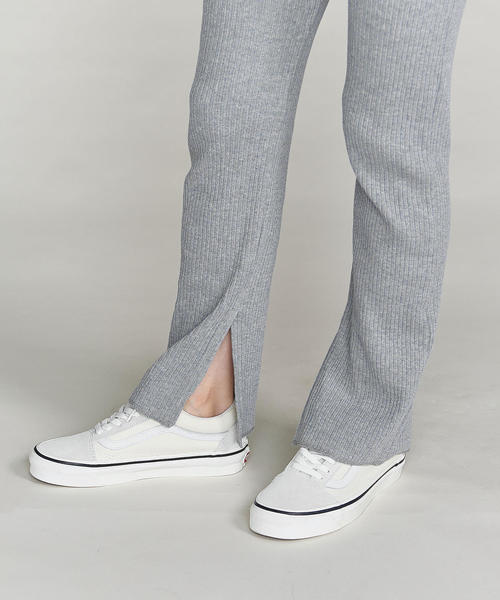 BEAUTY&YOUTH UNITED ARROWS（ビューティーアンドユースユナイテッドアローズ）の「BY コットンリブスリットパンツ о（その他パンツ・レディース・オフホワイト/グレー/ブラック・FREE）」の5枚目の写真